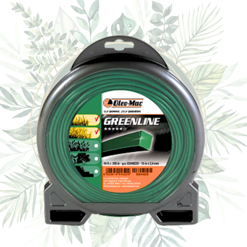 Fil carré 2.4mm GreenLine OLEO MAC - Coque 15m