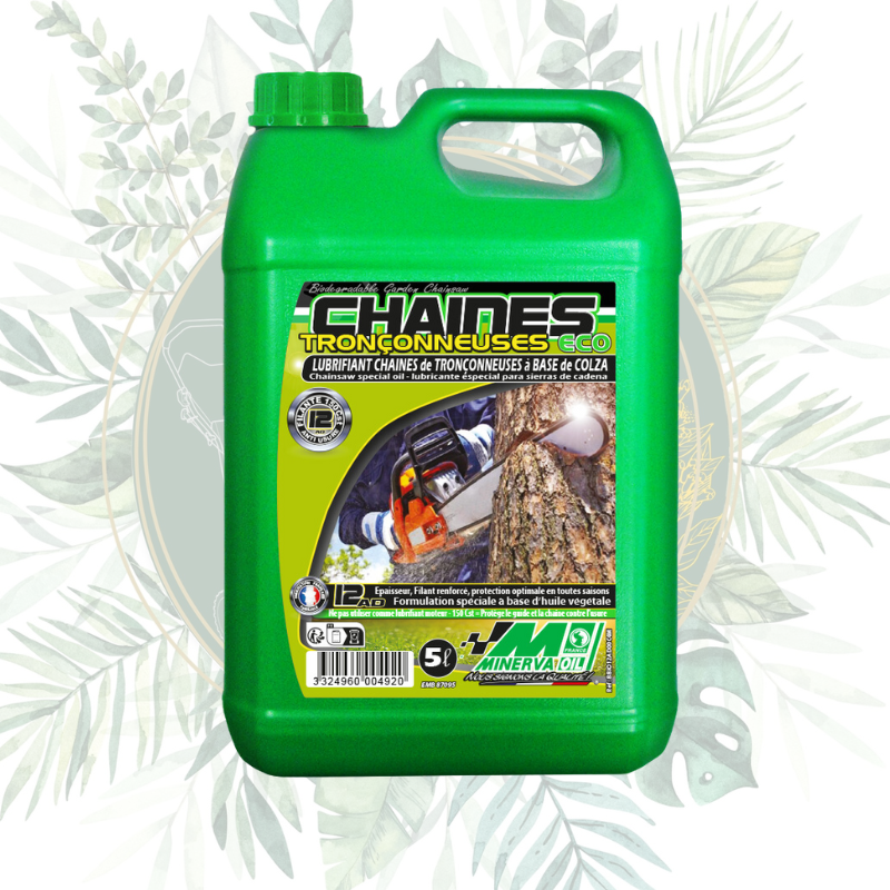 Huile de chaine tronçonneuse motoculture | jardin | forêt | Minerva Oil