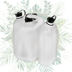 Jerrican double 5.5L-3L blanc/transparent