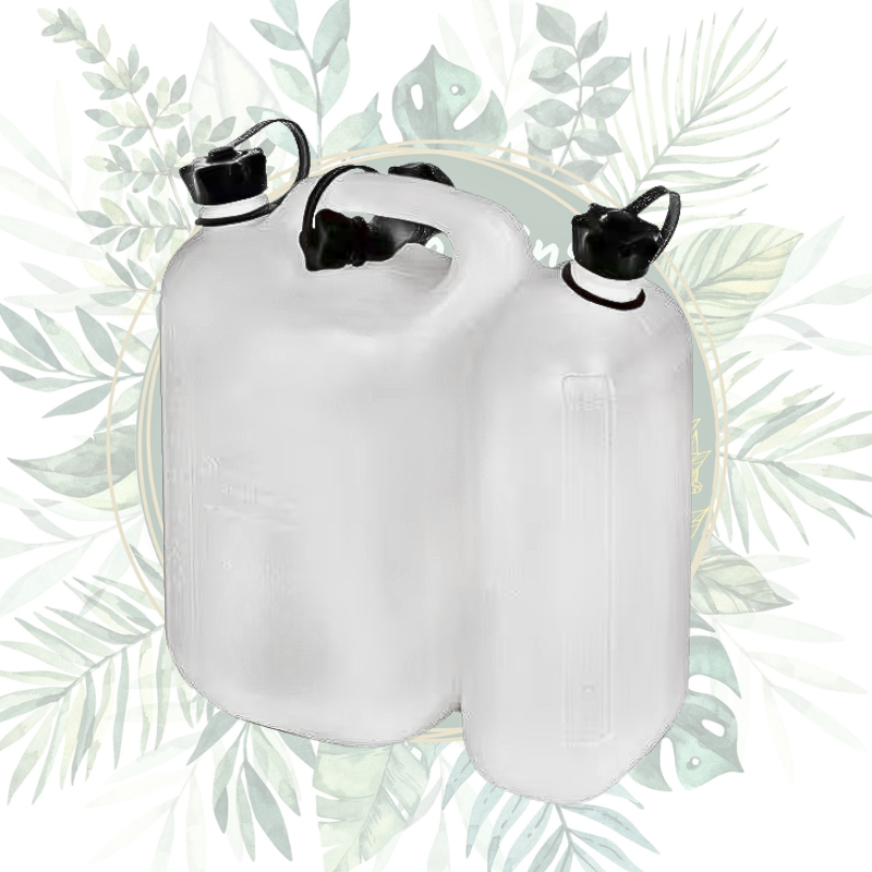 Jerrican double 5.5L-3L blanc/transparent