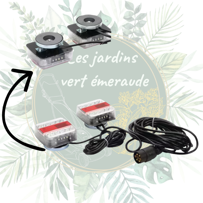 Kit d'éclairage pour remorque LED magnétique