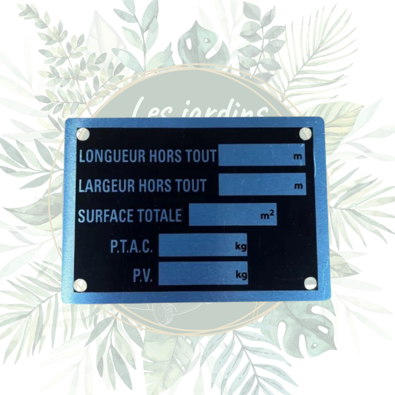 Plaque à  frapper 100x70mm
