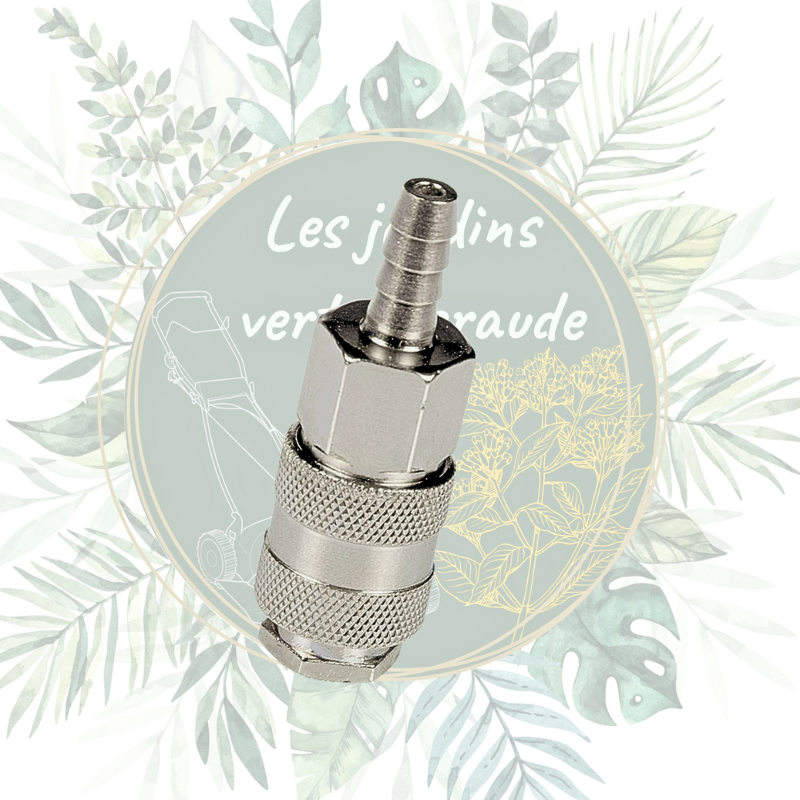 Raccord rapide pneumatique universel cannelé 6/8mm