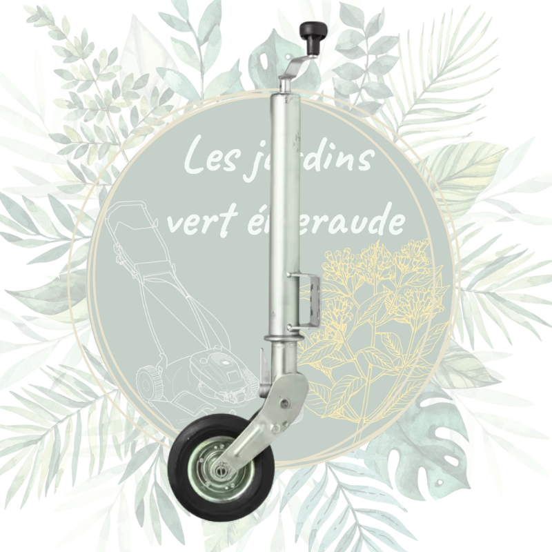 Roue jockey escamotable Ø60 mm - 200x60 - 250 kg