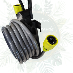 Enrouleur de tuyau portable pratique - gain de place| Tuyau 10m - 3/8"