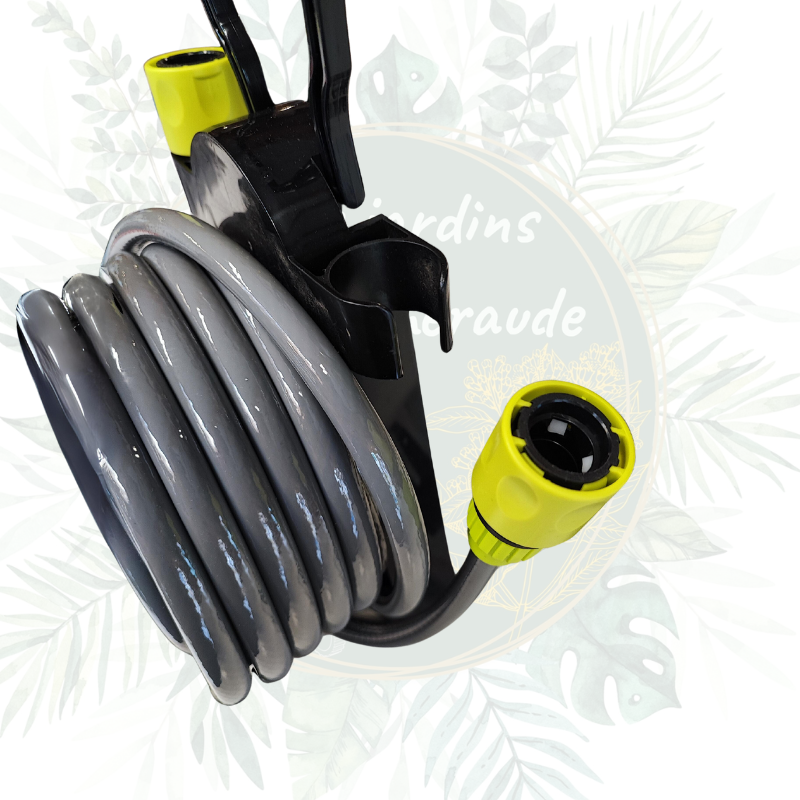 Enrouleur de tuyau portable pratique - gain de place| Tuyau 10m - 3/8"