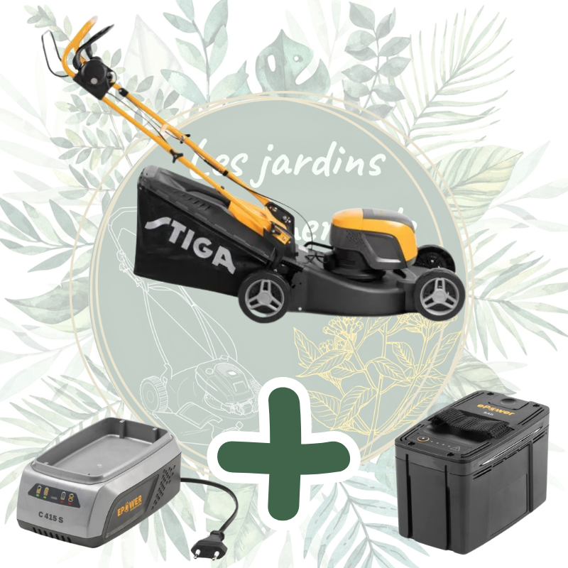 Kit tondeuse à  batterie 48V + batterie 5Ah + Chargeur STIGA