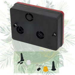 Feu arrière gauche AJBA 12V avec antibrouillard | Accessoires Remorque