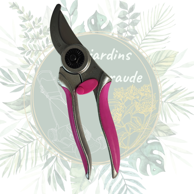 Sécateur de jardin inox fuchsia