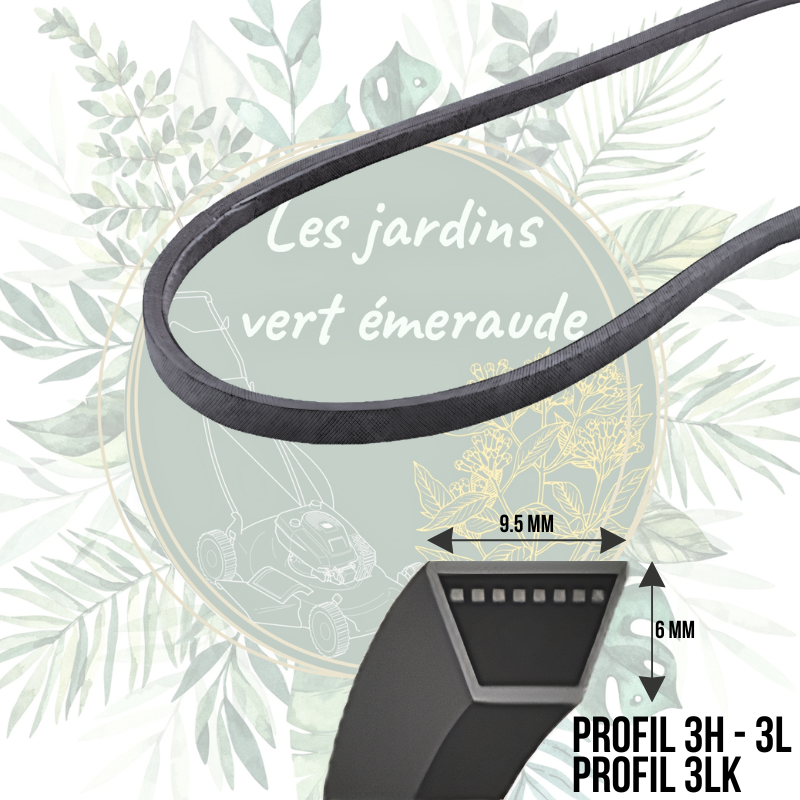 Courroie 3H200 (10x8mm) - Longueur ext. 513mm