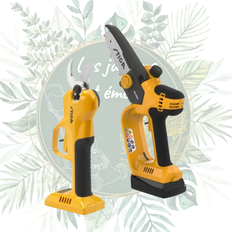 Kit sécateur et tronçonneuse à  main à  batterie 20V STIGA